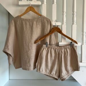 Suzi Kondi Hera Linen Bloomers + The Saria Linen Top Set